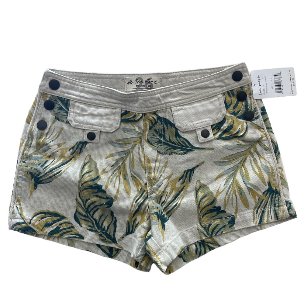 Free People Denim Shorts NWT Tropical Combo Size 26